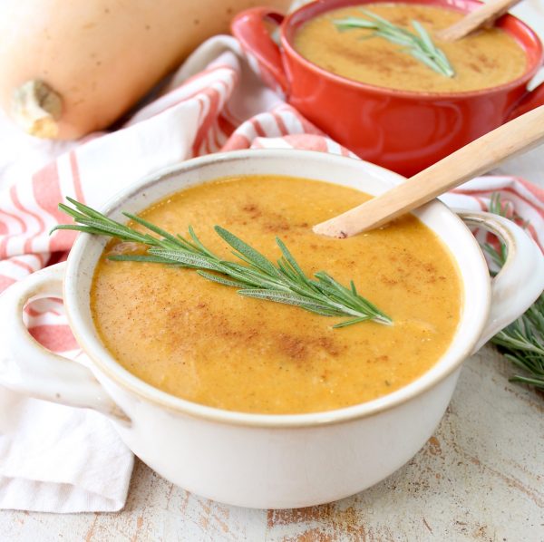 Chai Spiced Butternut Squash Soup is a delicious vegan & gluten free recipe made in under 45 minutes, that's perfect for staying healthy during cold & flu season!
