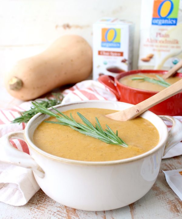 Chai Spiced Butternut Squash Soup is a delicious vegan & gluten free recipe made in under 45 minutes, that's perfect for staying healthy during cold & flu season!