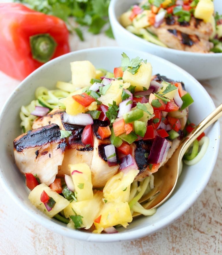 Chicken Teriyaki Zoodle Bowls Recipe
