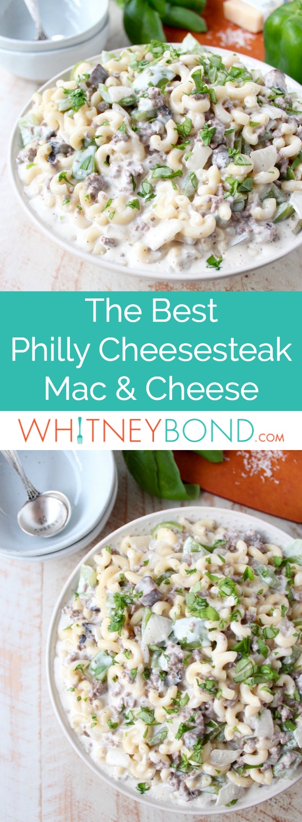This insanely delicious Mac and Cheese recipe is a seriously scrumptious twist on the Philly Cheesesteak and it's easily made in only 29 minutes!