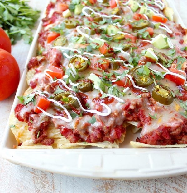 Ditch the bun for these Sloppy Joe Nachos! An easy recipe that's great for game day or a fun and simple weeknight dinner! 