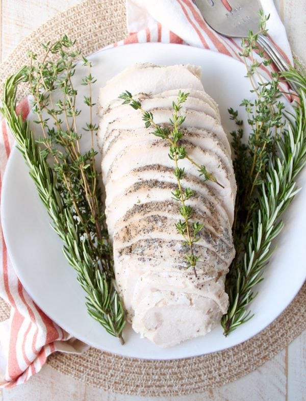 This Sous Vide Turkey Breast recipe is absolutely the easiest way to make the juiciest, most flavorful turkey breast ever!