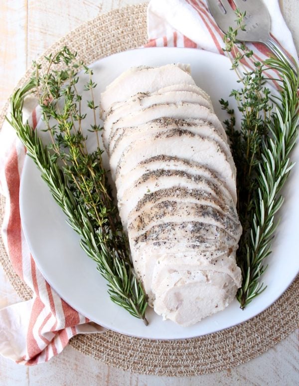 This Sous Vide Turkey Breast recipe is absolutely the easiest way to make the juiciest, most flavorful turkey breast ever!