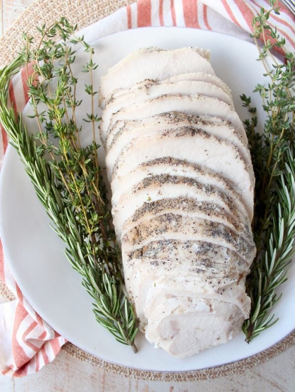 This Sous Vide Turkey Breast recipe is absolutely the easiest way to make the juiciest, most flavorful turkey breast ever!