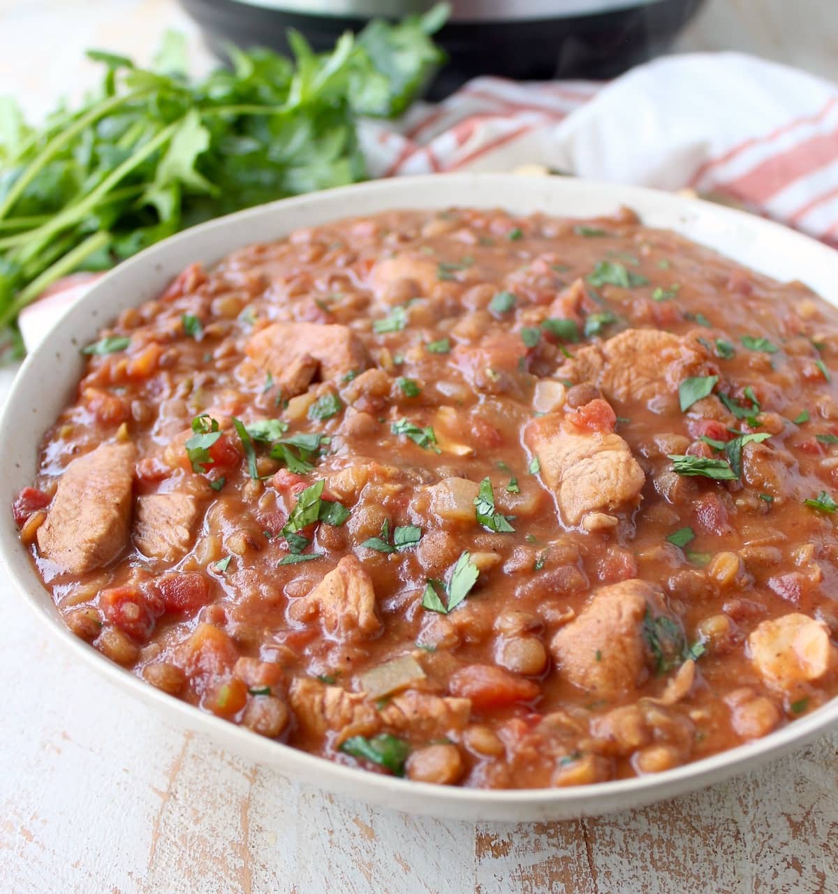 image of Instant Pot Chicken Tikka Masala With Lentils recipe by Whitney Bond