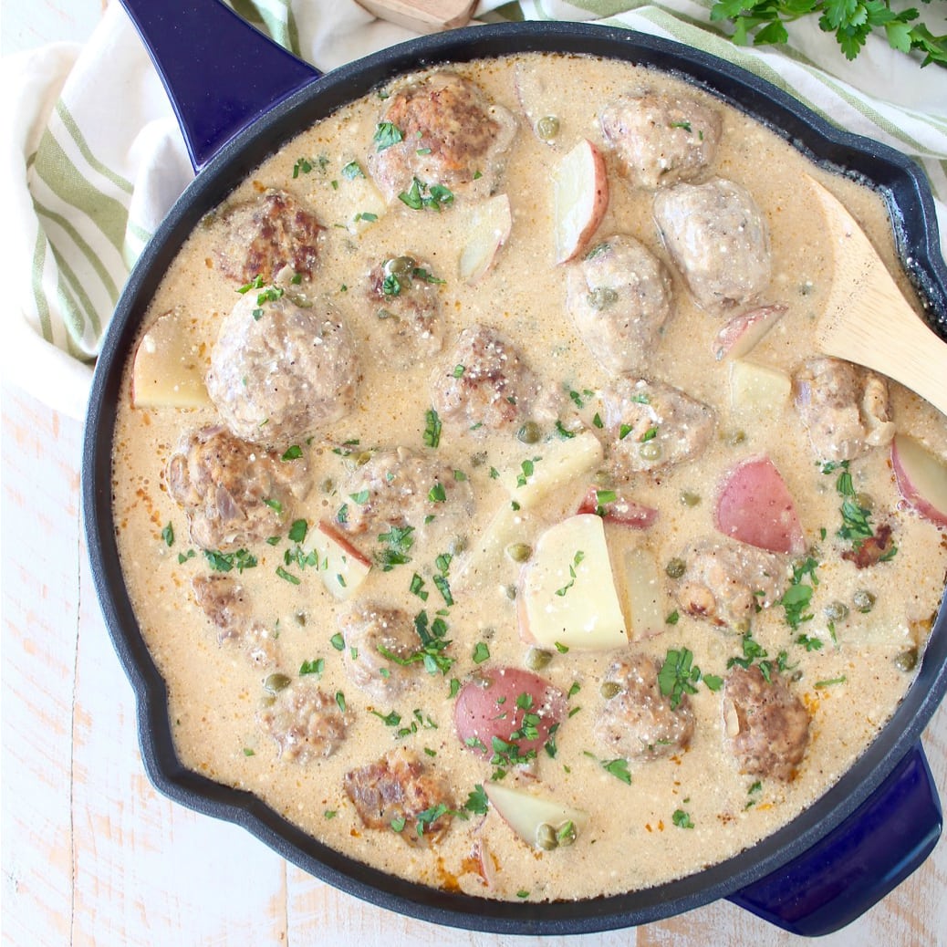 German Meatballs Potatoes One Pot Recipe WhitneyBond german-meatballs-potatoes-one-pot-recipe-whitneybond