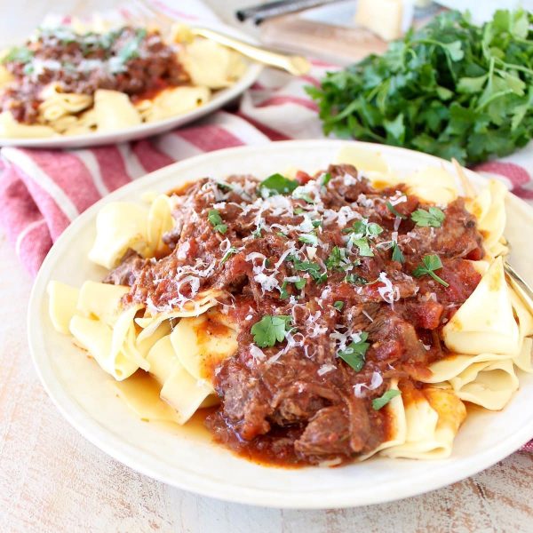 Create the delicious taste and texture of a slow cooked beef ragu sauce in under an hour with this Instant Pot Beef Ragu recipe!