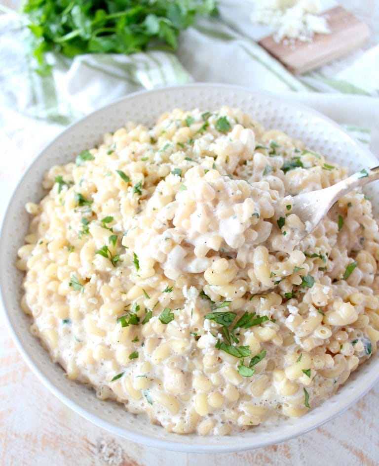 Mexican Street Corn Mac and Cheese Recipe - WhitneyBond.com