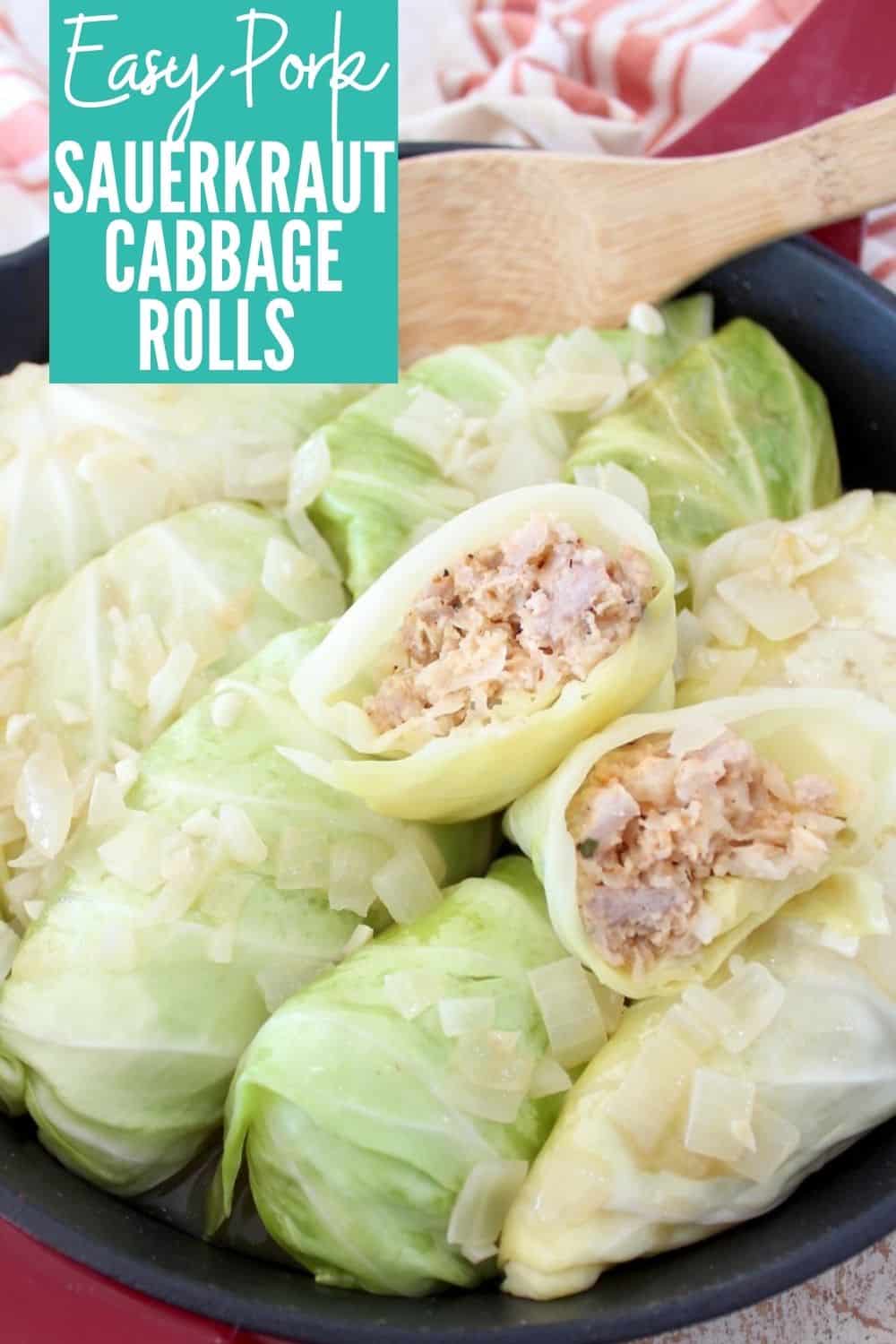 Cabbage Rolls with Pork and Sauerkraut