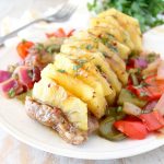 This Teriyaki Pork Tenderloin recipe with fresh pineapple is made with Whole30 compliant teriyaki sauce for a lean, healthy, gluten free, Whole30 recipe that's easy enough to whip up for a weeknight dinner!
