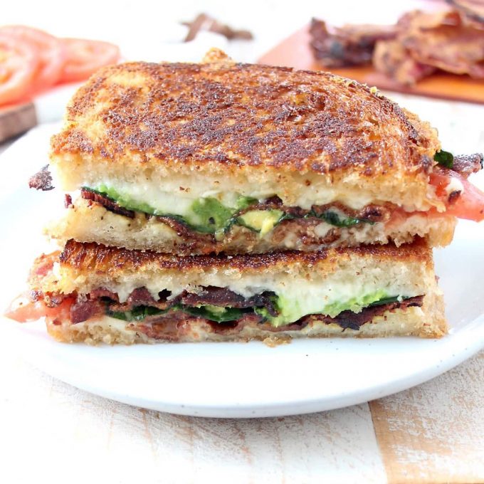 Avocado Grilled Cheese with Bacon and Tomato