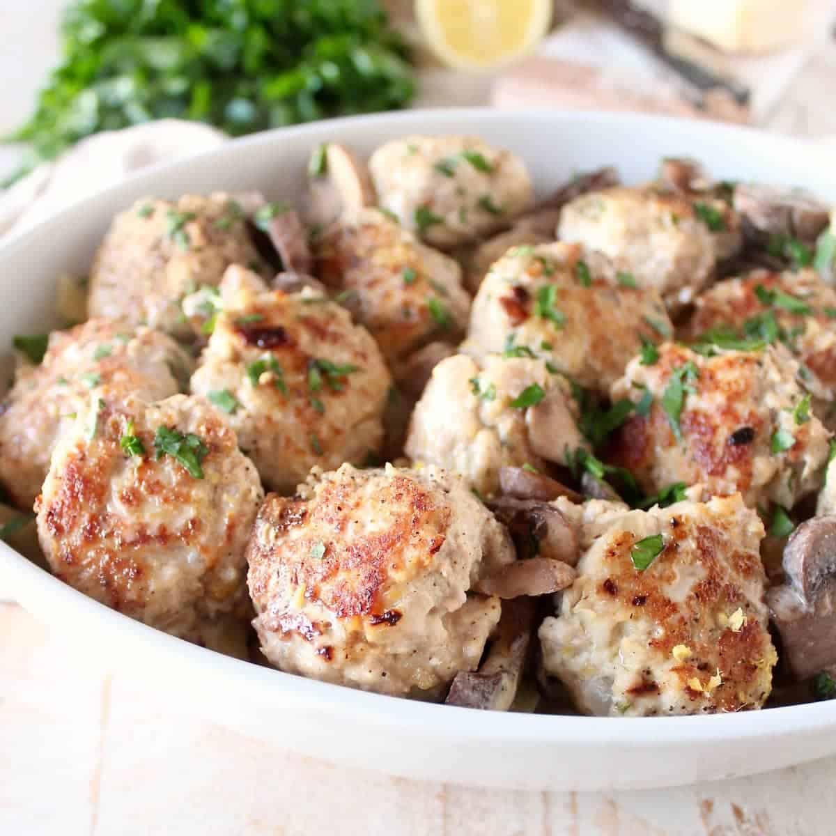 Chicken Marsala Meatballs Recipe - WhitneyBond.com