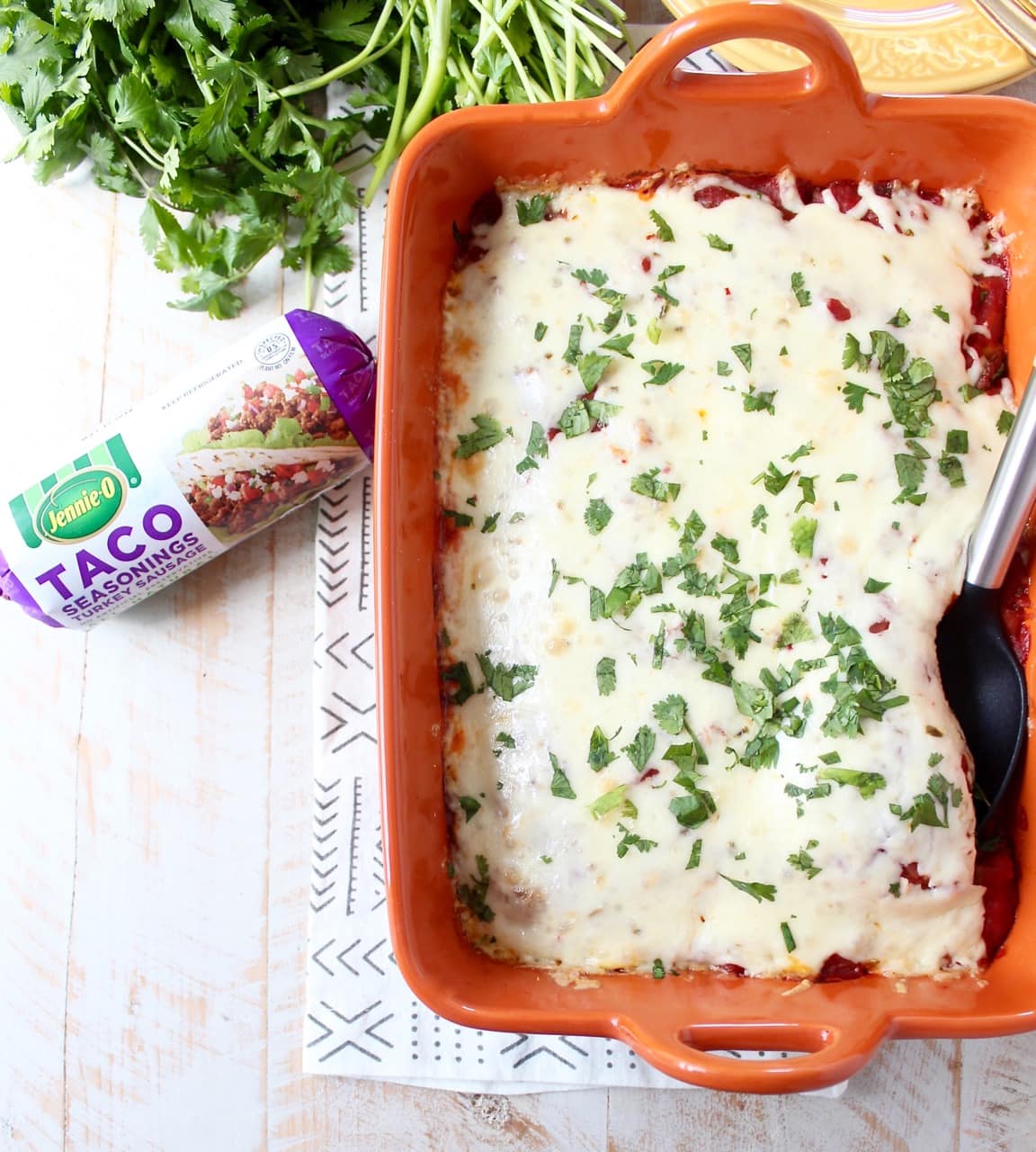 Taco Casserole in Casserole Dish