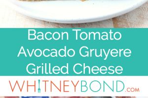 Crispy bacon, creamy avocado and juicy tomatoes are combined in this scrumptious gruyere and avocado grilled cheese sandwich recipe!