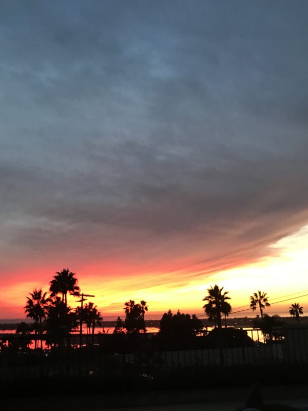 Sunset view in San Diego