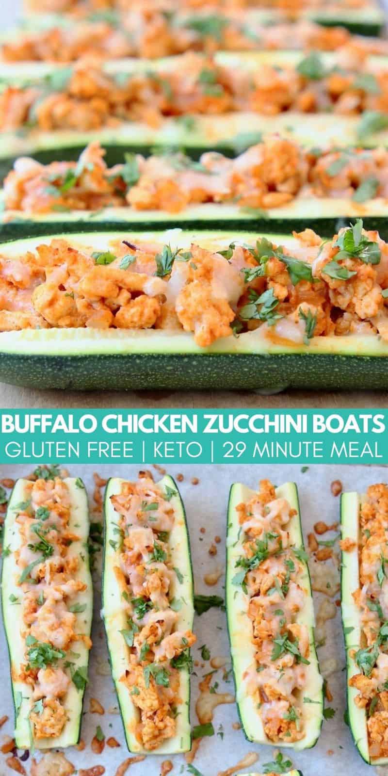 Zucchini Boats With Buffalo Chicken Easy Recipe
