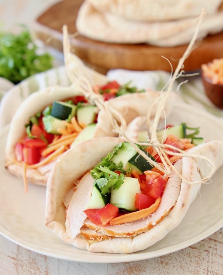 Pita Wrap with Thai Sweet Chili Turkey