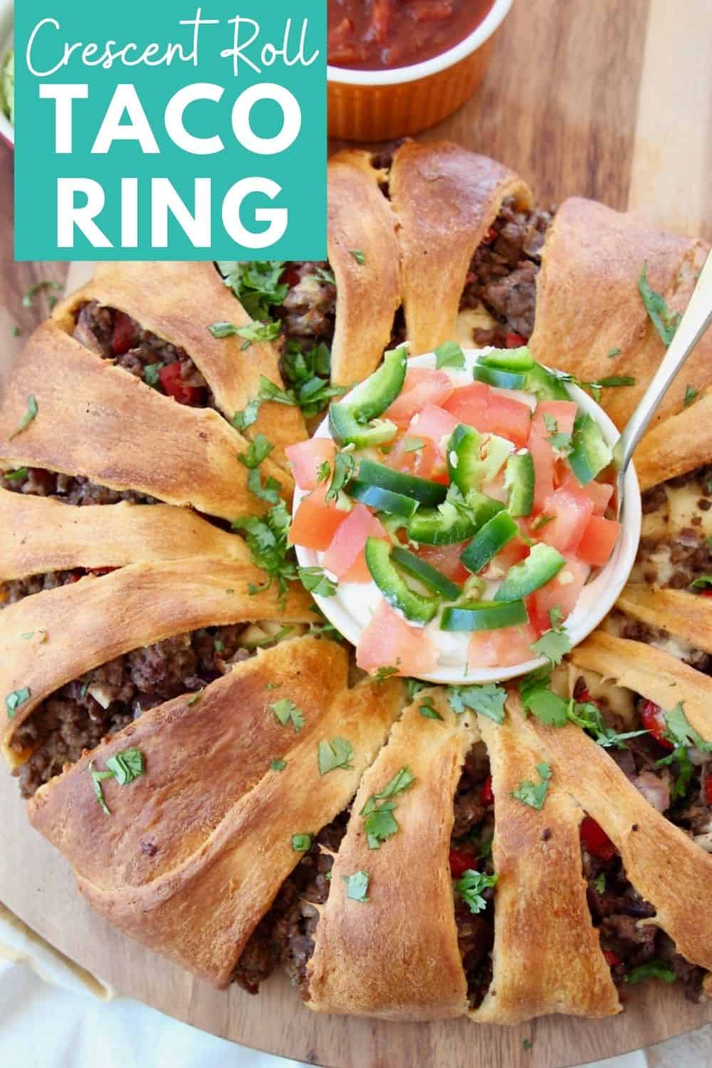 Easy Taco Ring Recipe with Crescent Rolls