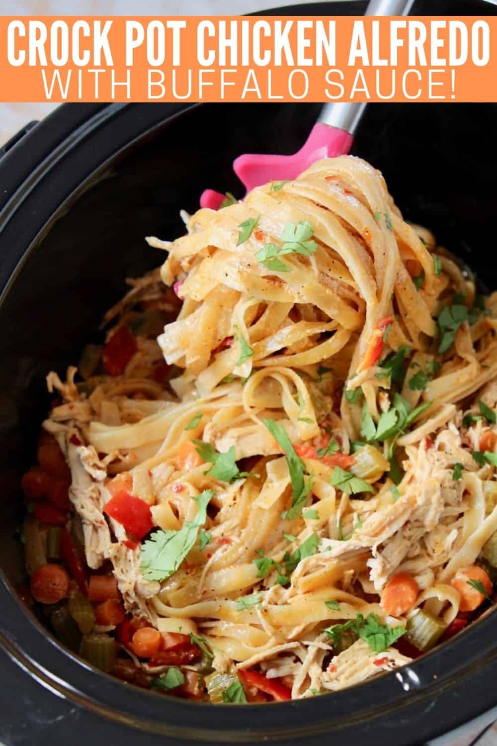 Crock Pot Buffalo Chicken Alfredo Sauce