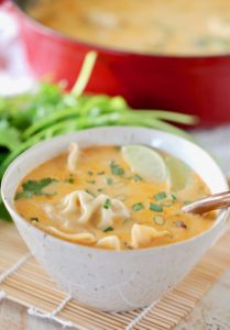 Thai Coconut Soup with Potstickers