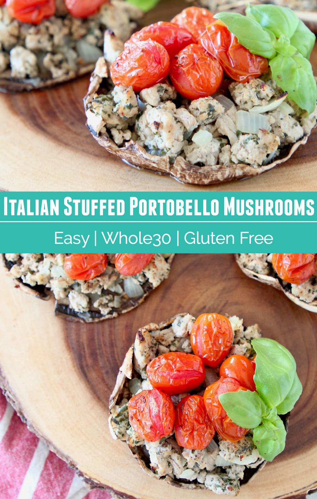 Stuffed Portobello Mushrooms   Whole30 Recipe | WhitneyBondcom