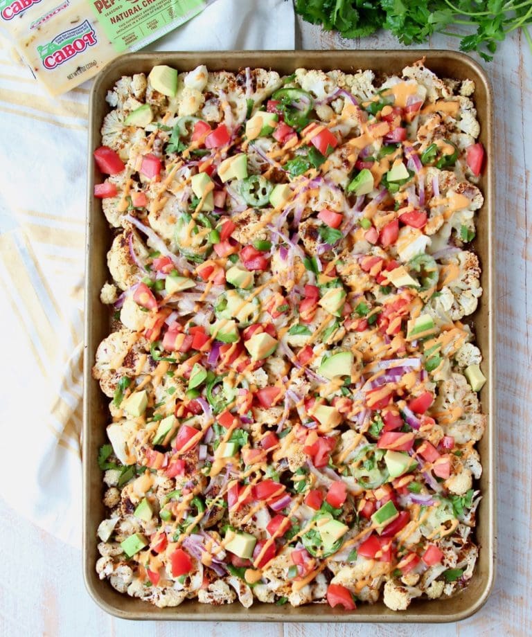 Easy Healthy Vegetarian Cauliflower Nachos Recipe