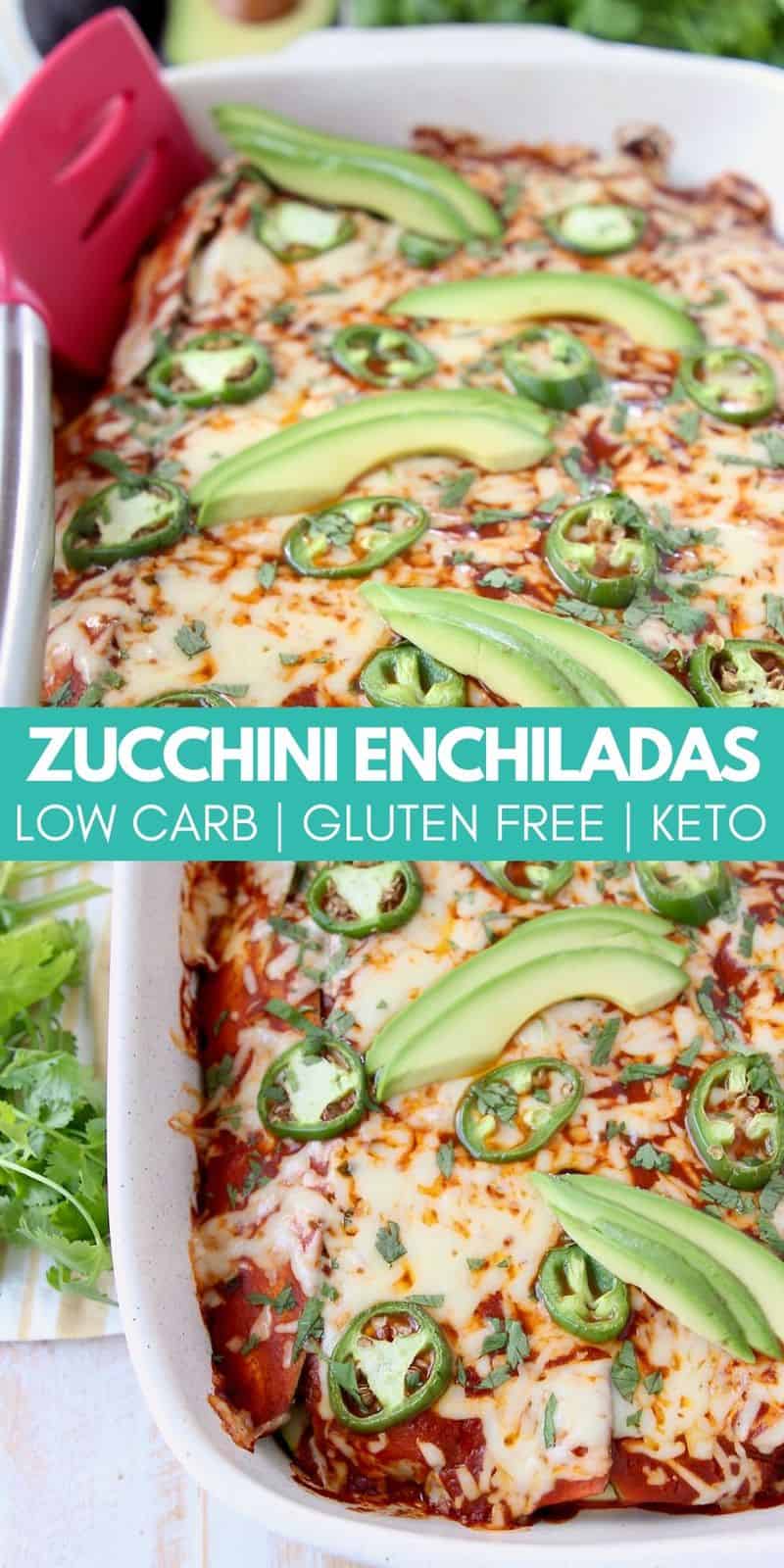 Low Carb Enchiladas with Zucchini & Ground Beef - WhitneyBond.com