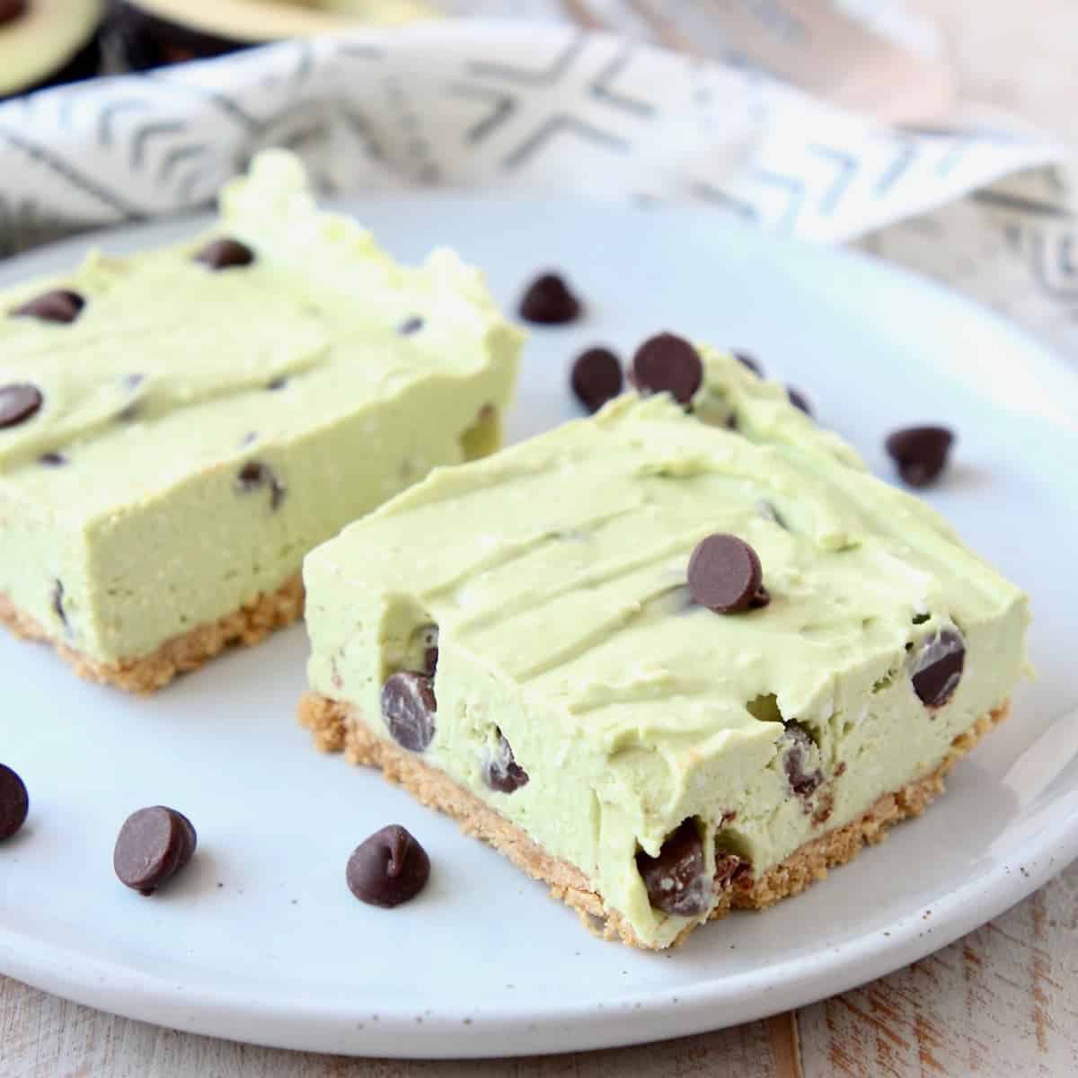 No Bake Avocado Cheesecake Bars WhitneyBond Com