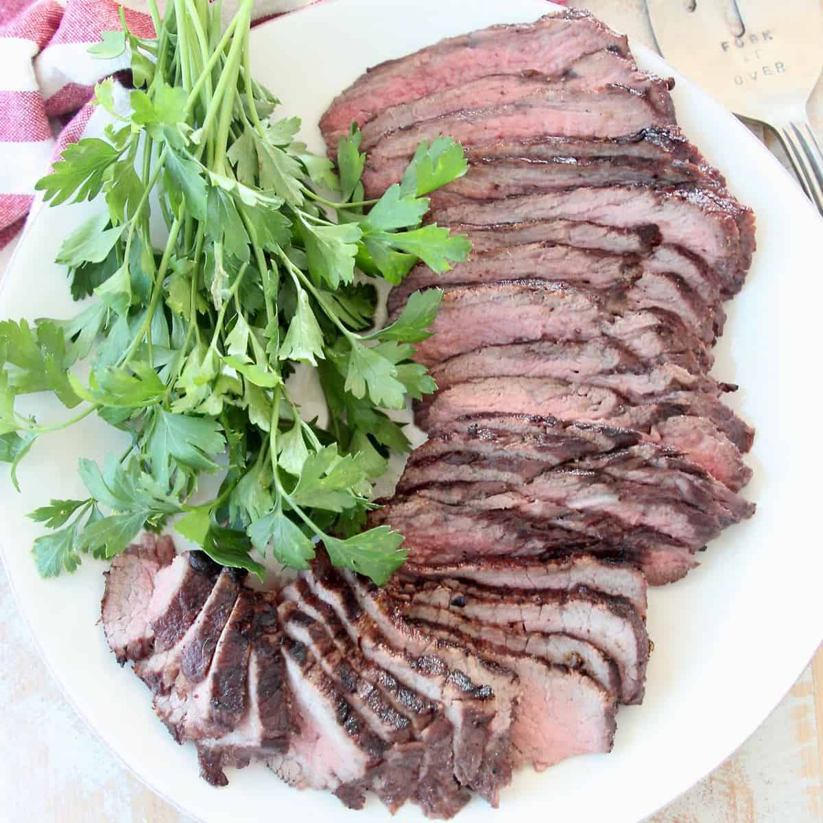 Marinated tri tip outlet steak