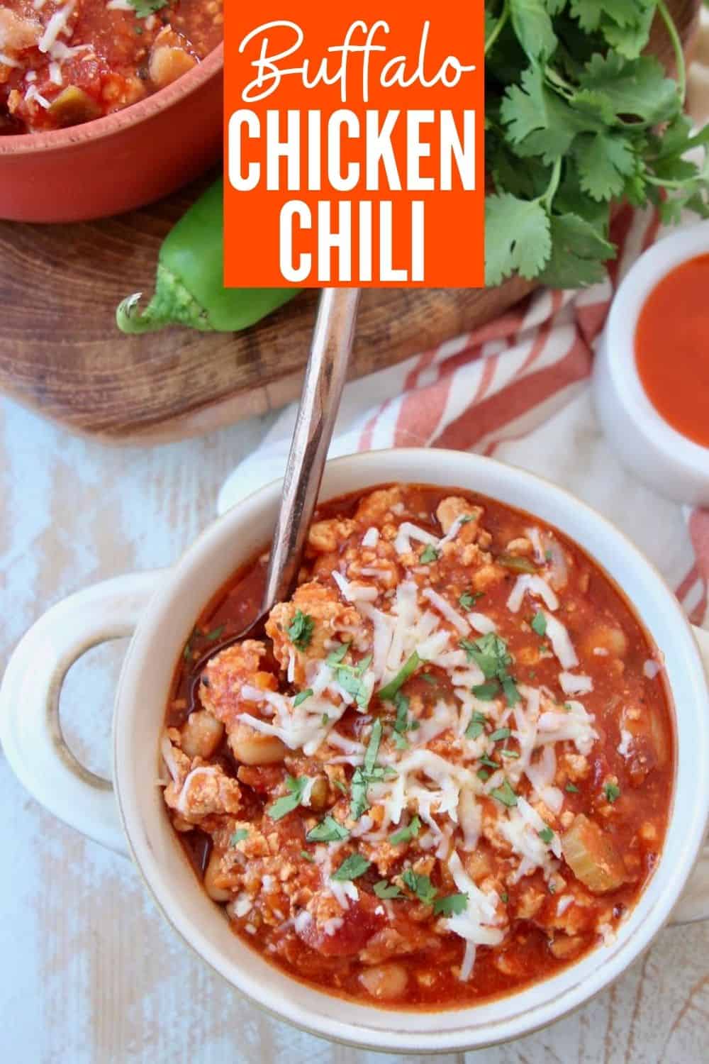 Buffalo Chicken Chili - Slow Cooker Recipe | WhitneyBond.com