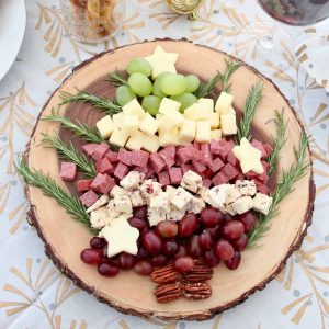 Christmas tree cheese and charcuterie board