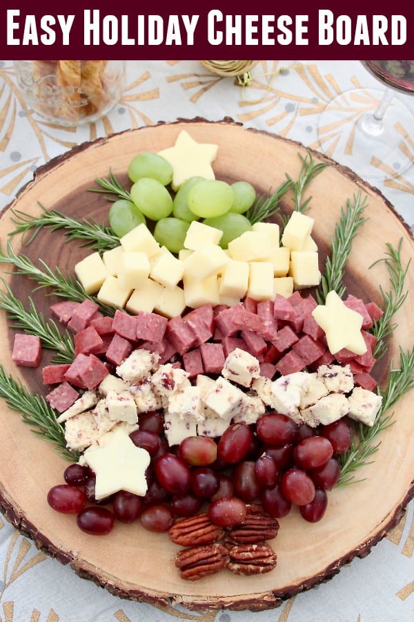 Christmas Tree Shaped Holiday Cheese Board - WhitneyBond.com