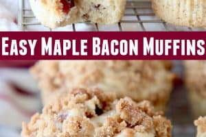 Maple Bacon Muffins sitting on wire rack