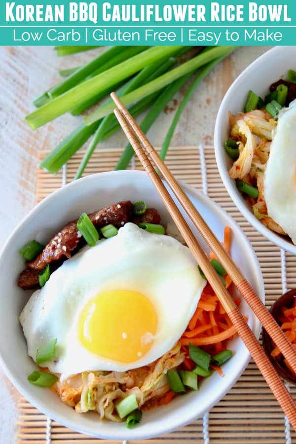 Korean BBQ Cauliflower Rice Bowl - WhitneyBond.com