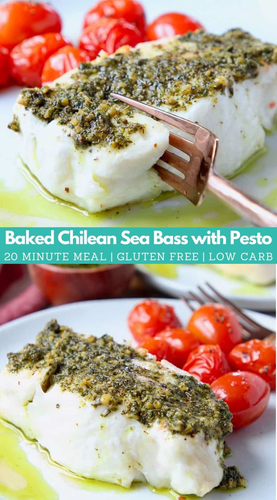 Easy Baked Chilean Sea Bass with Pesto - WhitneyBond.com