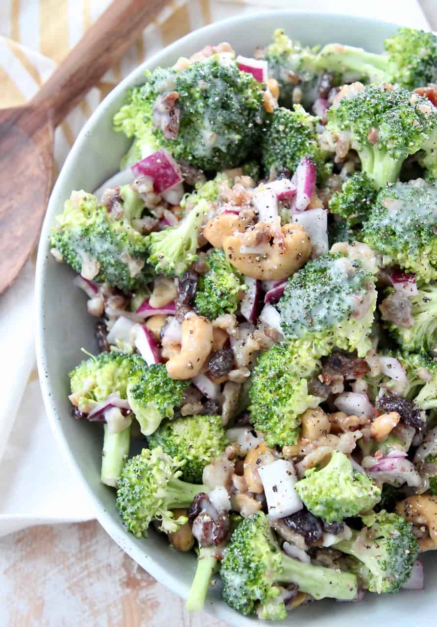 Broccoli salad in bowl