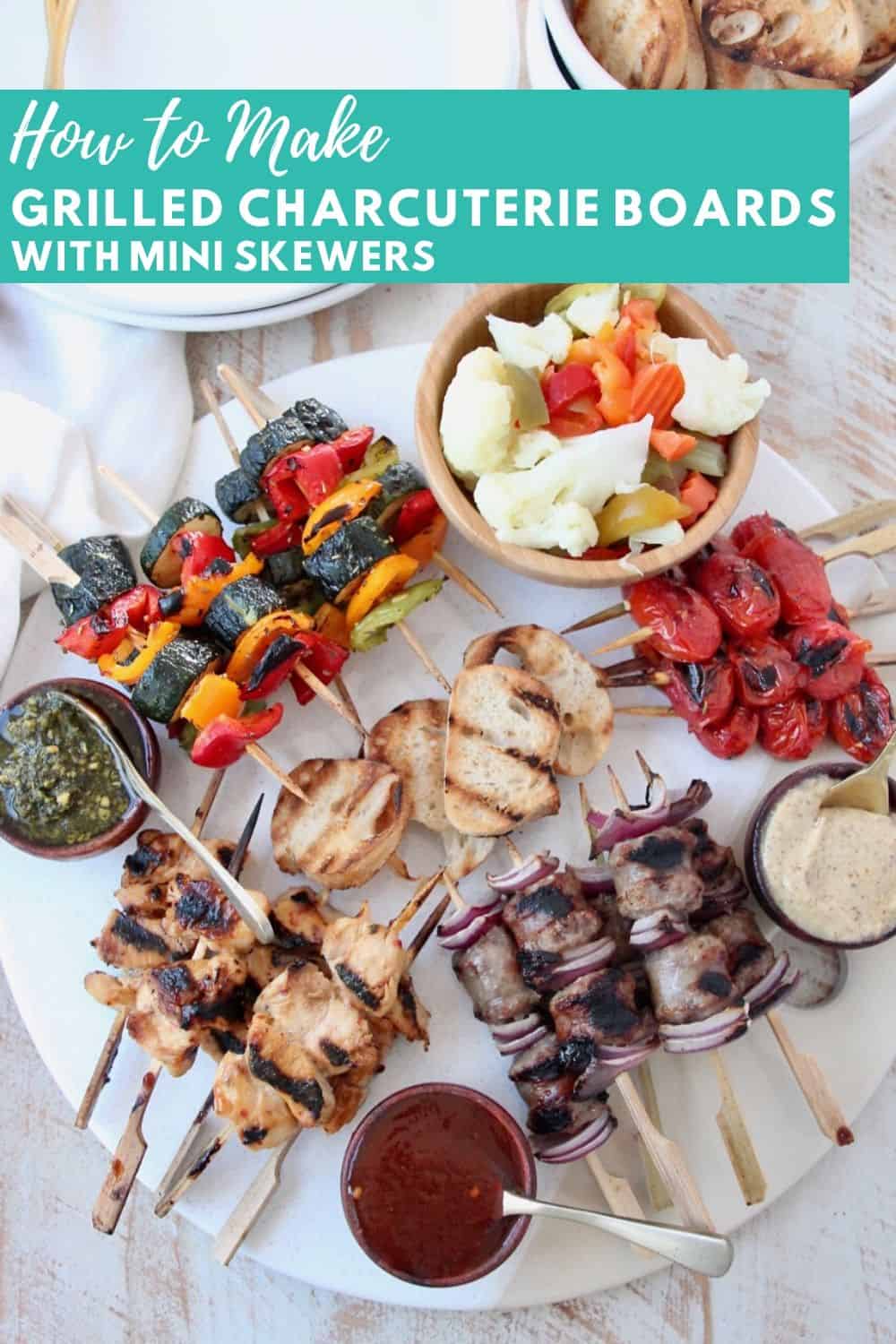Grilled Charcuterie Board with Mini Skewers - WhitneyBond.com