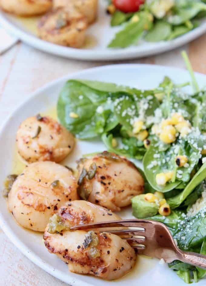 Perfect Grilled Scallops with Lemon Garlic Butter