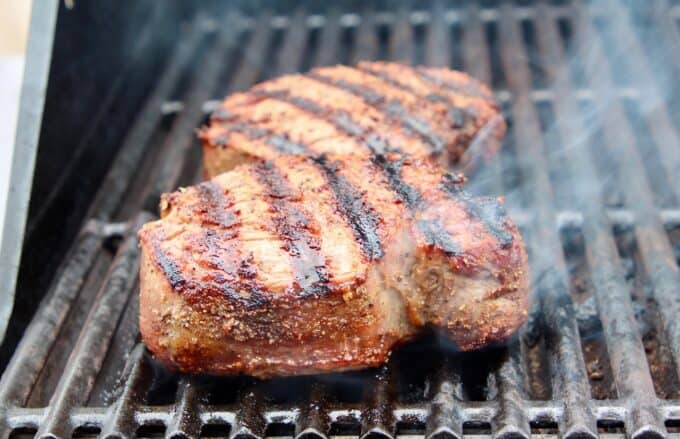 Tenderloin steaks on the grill