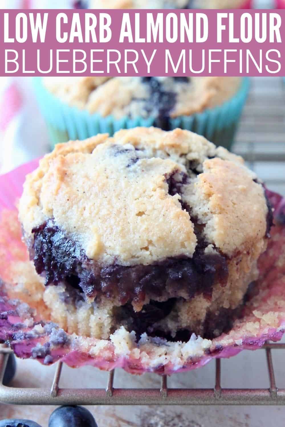 Low Carb Almond Flour Blueberry Muffins