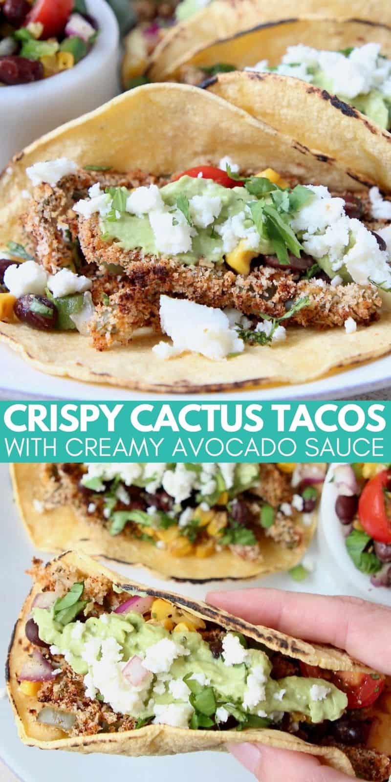 Vegetarian Crispy Cactus Tacos Recipe - WhitneyBond.com