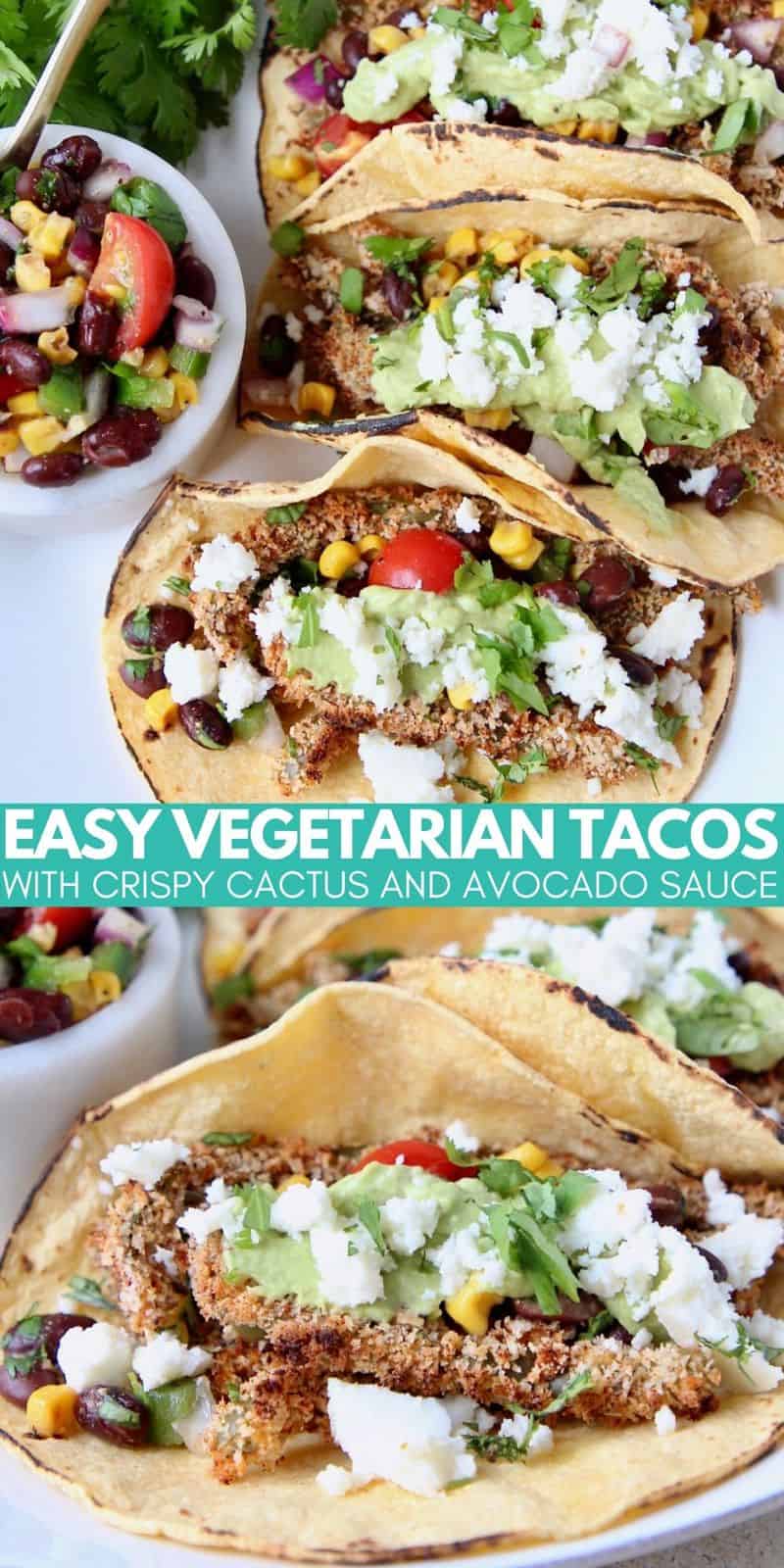 Vegetarian Crispy Cactus Tacos Recipe - WhitneyBond.com