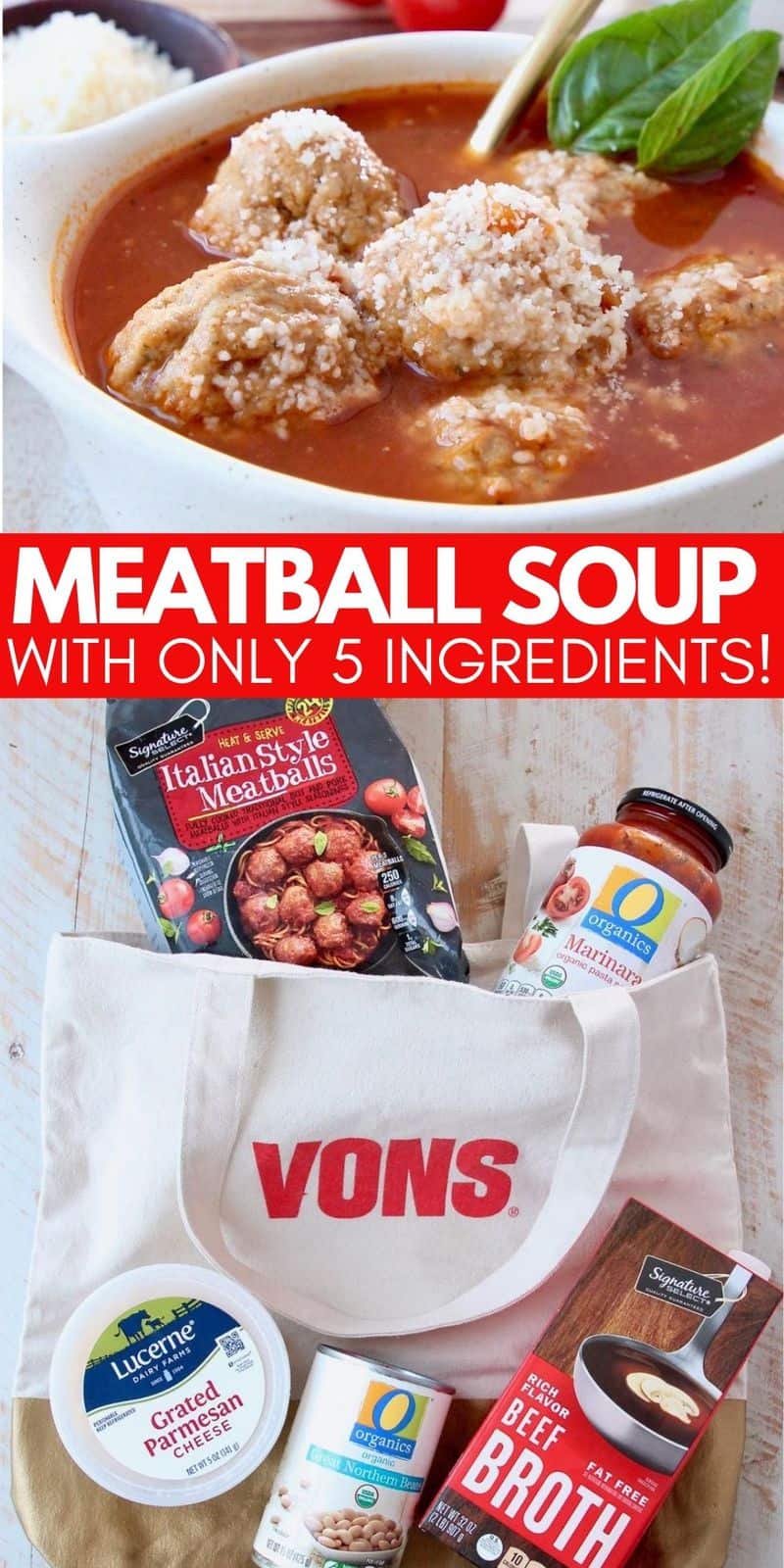 Easy Italian Meatball Soup Recipe - WhitneyBond.com
