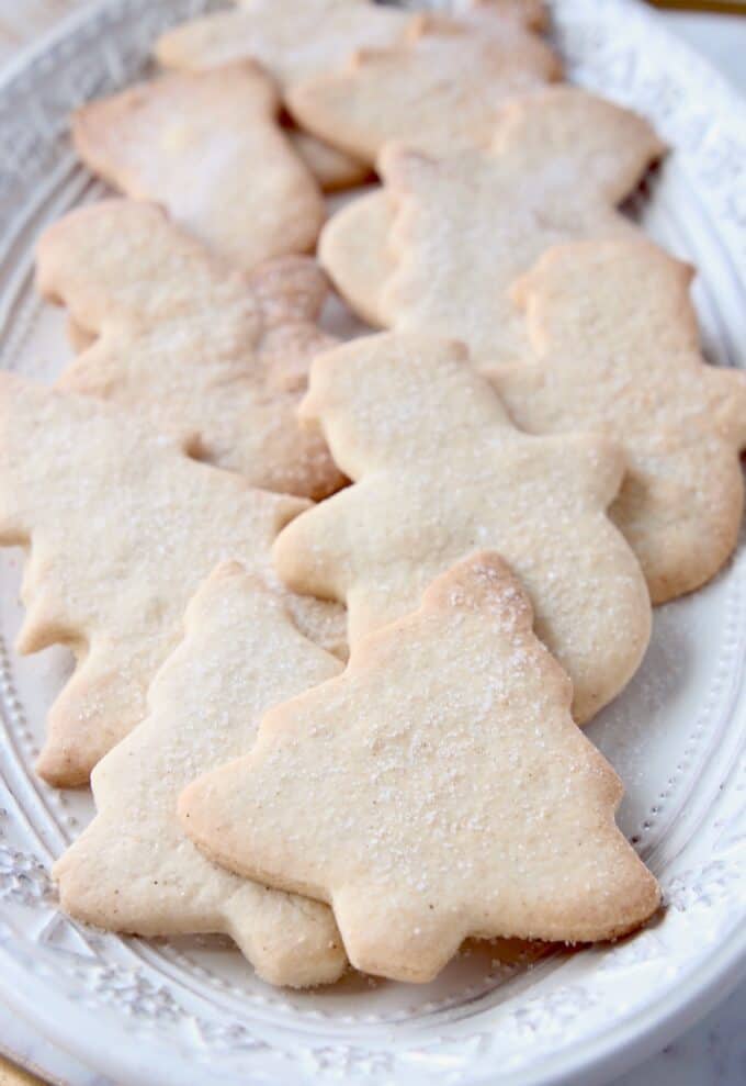 gluten free cut out sugar cookies on plate