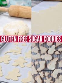 collage of images showing how to make gluten free sugar cookies