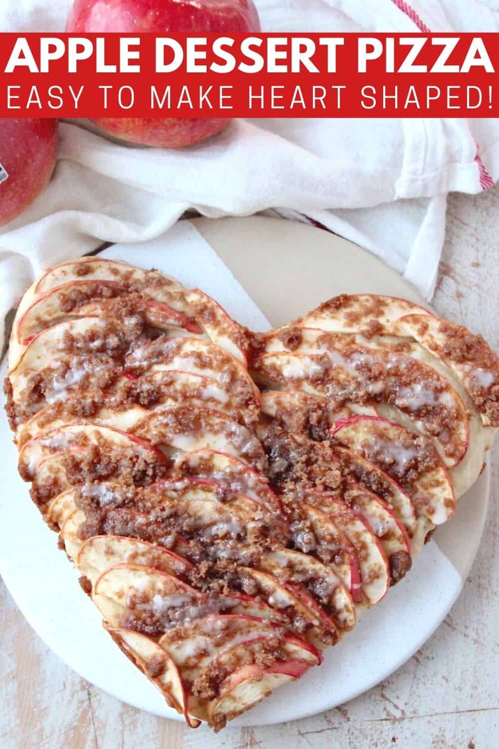 Apple Dessert Pizza with Cinnamon Streusel Topping
