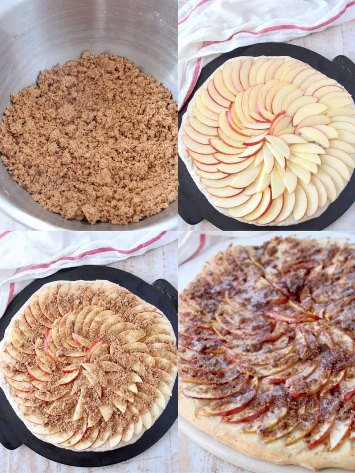 Apple Dessert Pizza with Cinnamon Streusel Topping