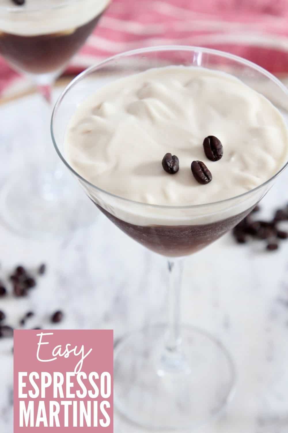 Espresso Martini with Vanilla Whipped Cream