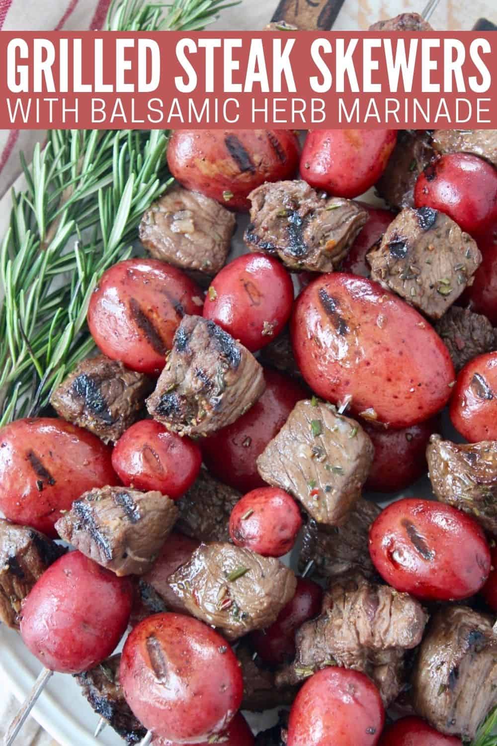 Grilled Steak Skewers with Balsamic Herb Marinade