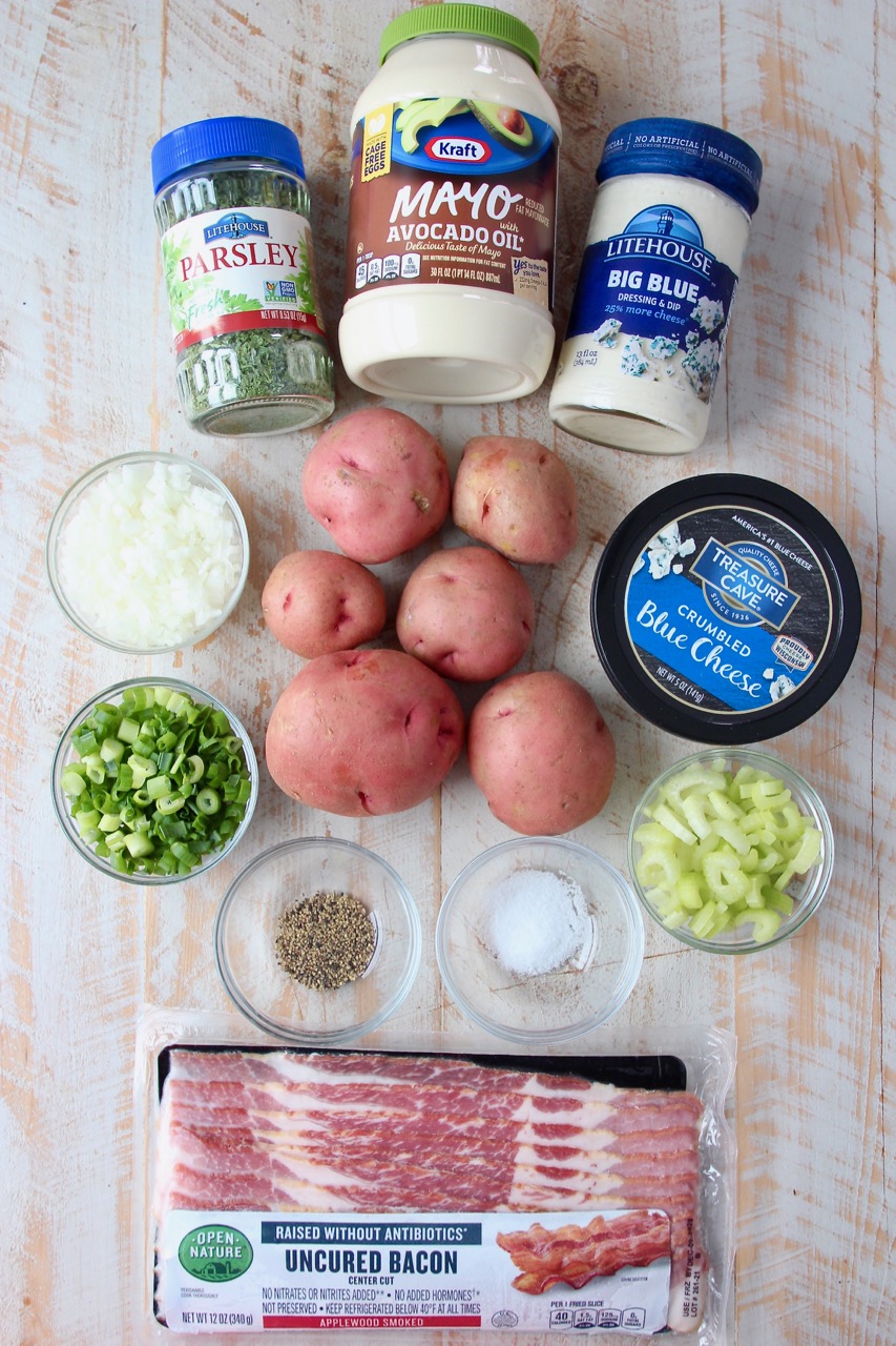 Ingredients for Blue Cheese Potato Salad